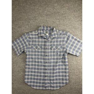 North Face Shirt Mens Medium Plaid Short Sleeve Button Up Outdoor Hiking